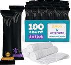White Towel Services 8" x 8" inch Moist Cotton Towel Individually Wrapped by WhiteTowelServices