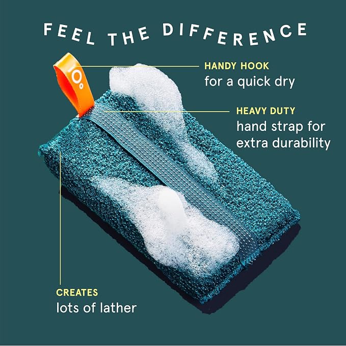 Cleanlogic Sport Exfoliating Body Scrubber, Large Exfoliator Tool - Image 3