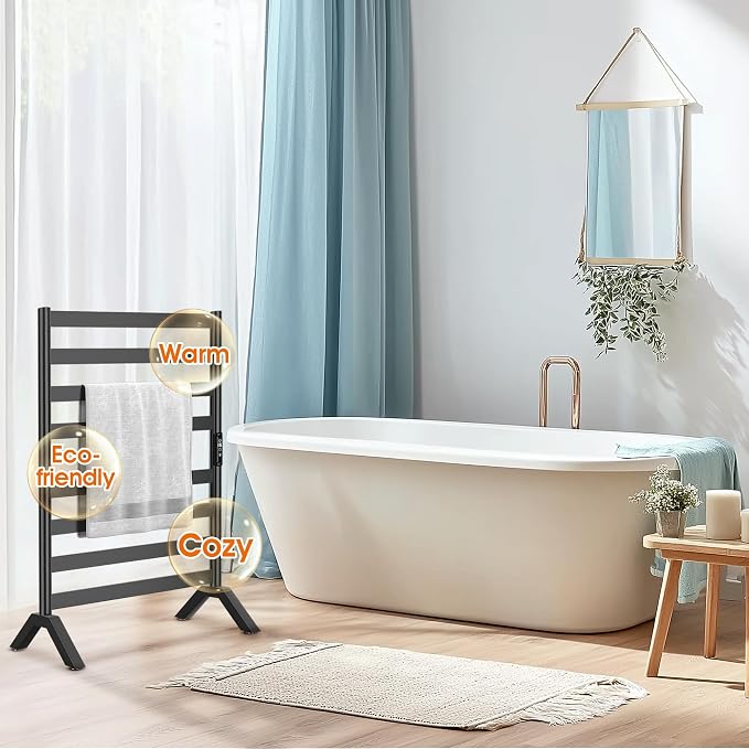 Paraheeter Wall Mounted & Freestanding Heated Towel Rack - Image 6