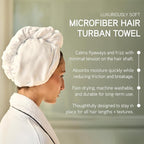 ILES FORMULA Hair Turban Towel – Ultra-Soft Microfiber Hair Towel Wrap - Image 3