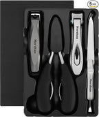 Large Nail Clippers Set, 5-Piece Sharp Toenail and Fingernail Clippers by Norchan