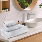 Ultra Soft 3 Pack Cotton Towel Set, Contains a Bath Towels 28x55 inch, a Hand - Image 3