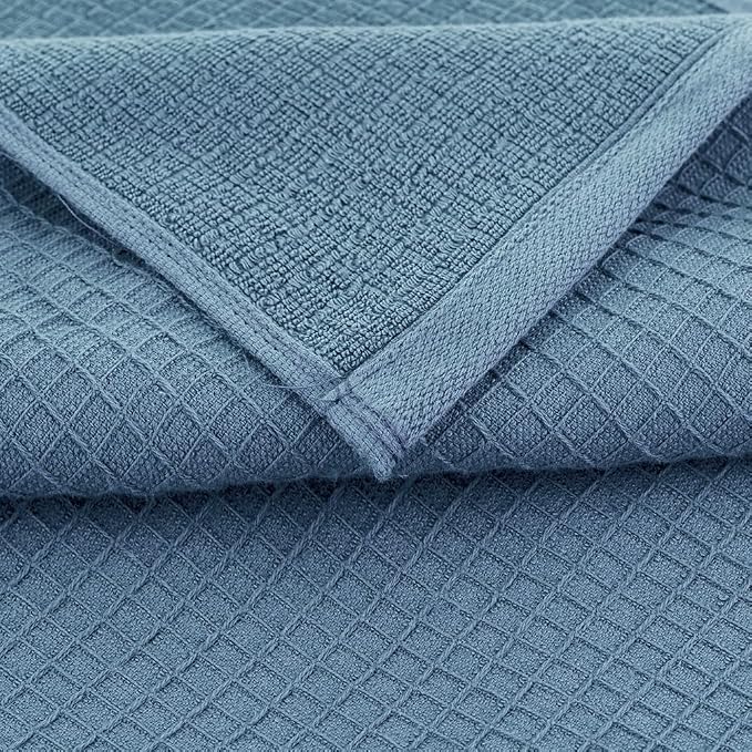 CASA COPENHAGEN Wafffle 4Pcs 100% Egyptian Cotton Large Designer Towels Gift - Image 3