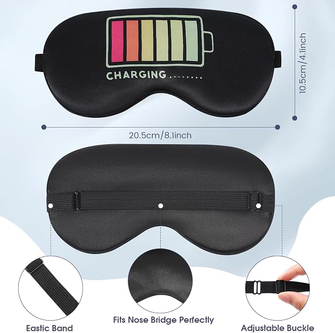 2 Pcs Sleep Mask for Kids Boys, Silk Eye Covers for Sleeping, Adjustable Strap - Image 2
