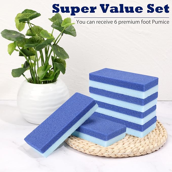 6 Pack Foot Pumice Stone for Feet Callus Remover, EWAGOA Pedicure Tools for Feet - Image 5