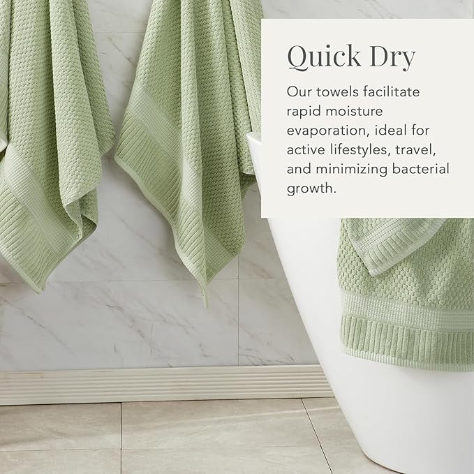 NY Loft 100% Cotton 4 Pack Bath Towel Set| Super Soft & Absorbent Quick-Dry - Image 3