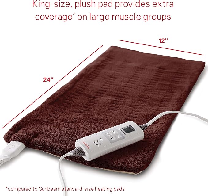 Sunbeam XL Back Neck and Shoulder Heat Therapy 12 x 24 - Image 2