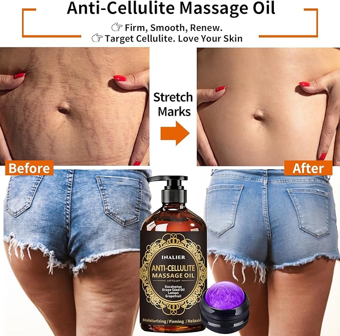 Mothers Day Gifts for Wife, Massage Oil for Massage Therapy, 3 Pack Cellulite - Image 7