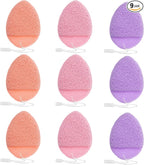 9PCS Drop Shape Exfoliating Face Scrubber Sponge Daily Cleansing Facial Sponges by Xinjoduz