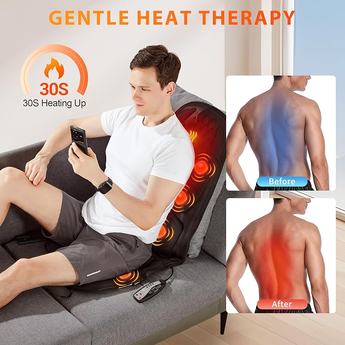 Back Massager for Chair, Massage Chair Pad Helps Relax Muscle and Relieve Pain - Image 2