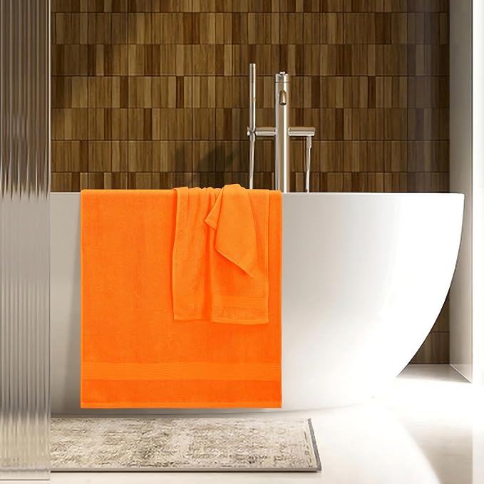 Belizzi Home 8 Piece Towel Set 100% Ring Spun Cotton, 2 Bath Towels 27x54 - Image 5