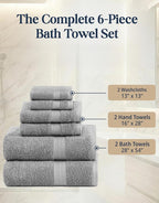LANE LINEN 100% Cotton Turkish Towel Set - Image 4