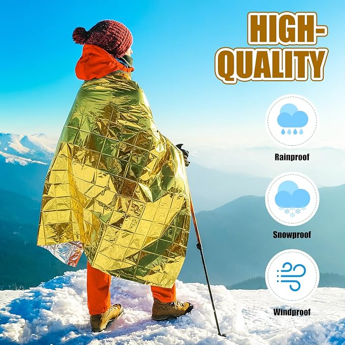 300 Pcs Emergency Blanket and Sock Bulk, Emergency Thermal Space Blankets - Image 5
