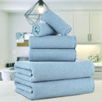 CASA COPENHAGEN Popcorn 6Pcs 100% Egyptian Cotton Large Designer Towels Gift - Image 2