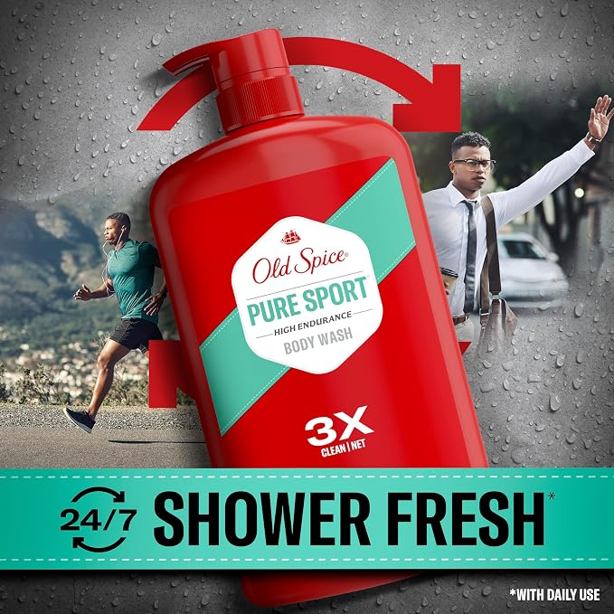 Old Spice Refreshing Body Wash for Men, High Endurance, 3X Defense, 24/7 Shower - Image 3