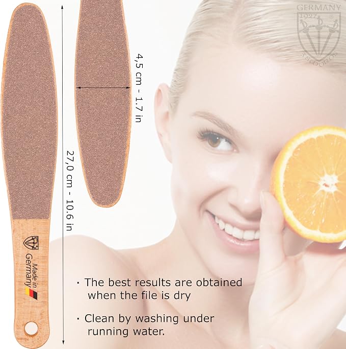 3 Swords Germany Brand Quality Foot File Made from German Beech Wood, Two-Sided - Image 4