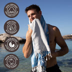 FESHKA Sand Proof Turkish Beach Towel – Oversized, Quick Dry & Lightweight - Image 4