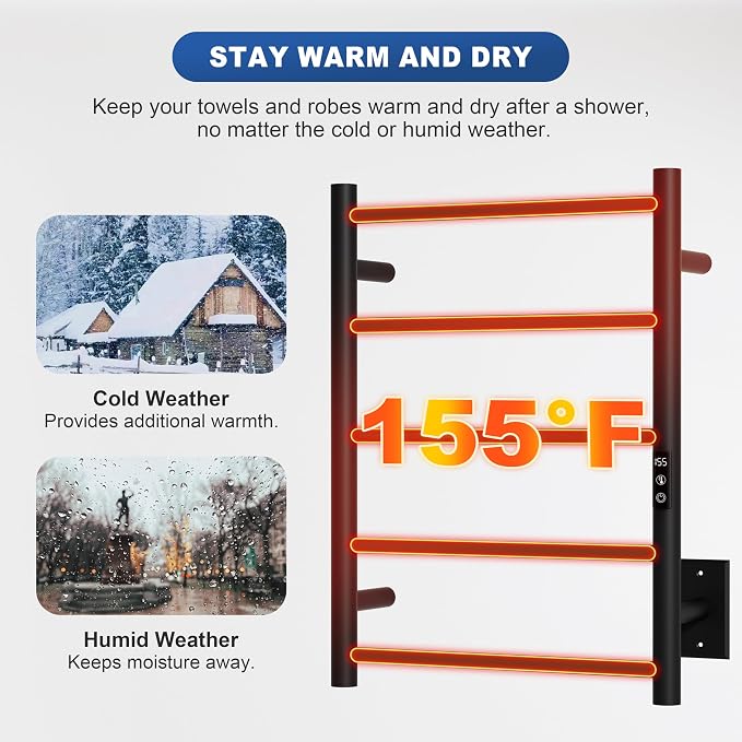 Heated Towel Racks, Towel Warmer Rack - Image 7
