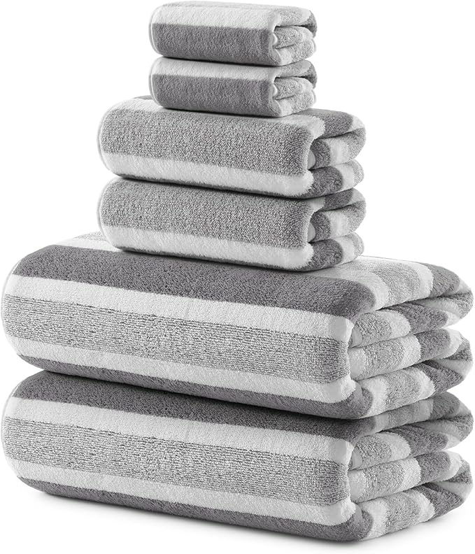 REDKISS Ultra Soft Bath Towel Sets 6-Piece 35"x70" | 100% Microfiber, Highly by REDKISSOnline