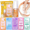 Pedicure Kit Foot Soak Set: Bubble Salt, Sugar Scrub, Massage Mask, Massage by nbcBeautiLab