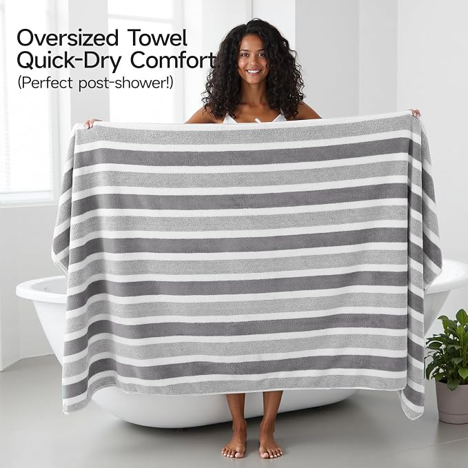 REDKISS Ultra Soft Bath Towel Sets 6-Piece 35"x70" | 100% Microfiber, Highly - Image 6