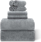 8 Pack Towel Set Gray Oversized Bath Sheet Sets by FeyocnUS