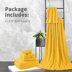 Extra Large Bath Towel Set of 4, Oversized Bath Sheet Super Soft Highly - Image 7