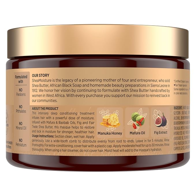 Shea Moisture Intensive Hydration Hair Masque Manuka Honey & Mafura Oil - Image 2