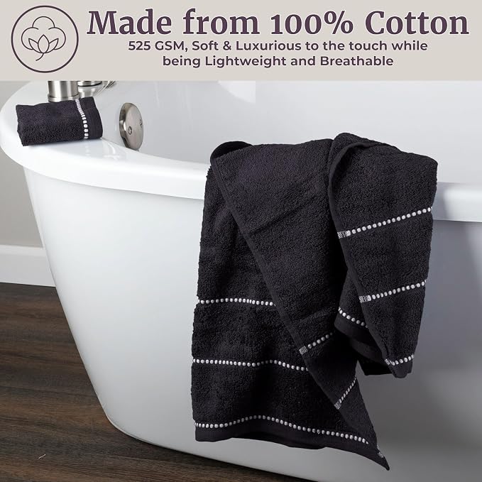 Lavish Home 6 Piece Bathroom Towels Set - Image 5