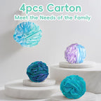 Shower Loofah 4PCS Soft Bath Body Sponge 60g Loofa Set Thick Wash Puffs - Image 6