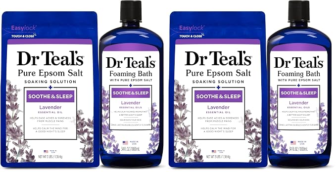 Dr. Teal's Epsom Salt Soaking Solution and Foaming Bath by DrTeals