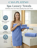 Casa Platino Cotton Bath Towel 18 Piece Set - Image 2