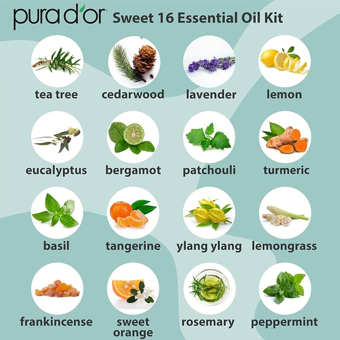 PURA D'OR Organic Sweet16 Essential Oils Set - Image 5