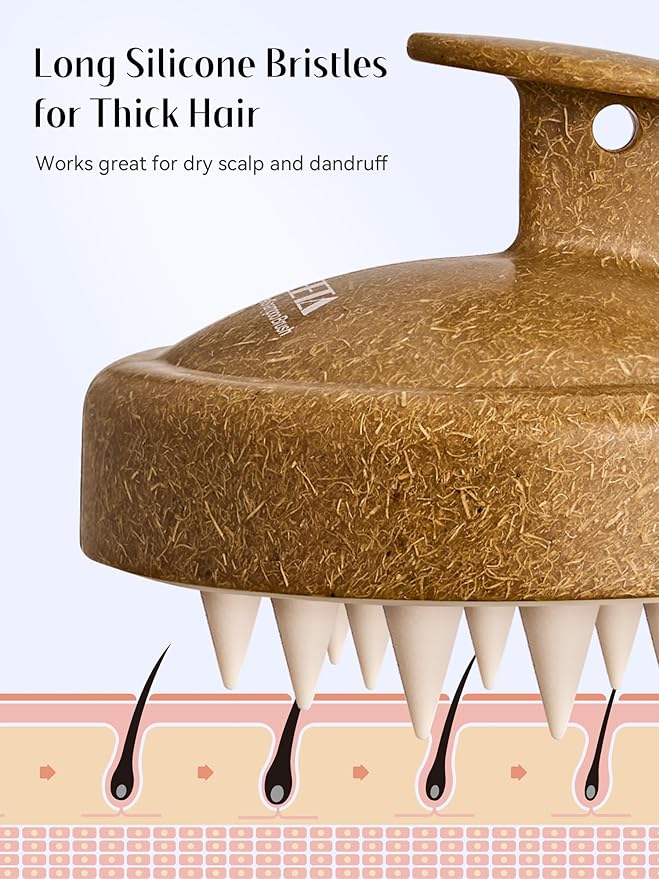 HEETA Scalp Massager Hair Growth, Soft Silicone Scalp Scrubber Shampoo Brush - Image 6