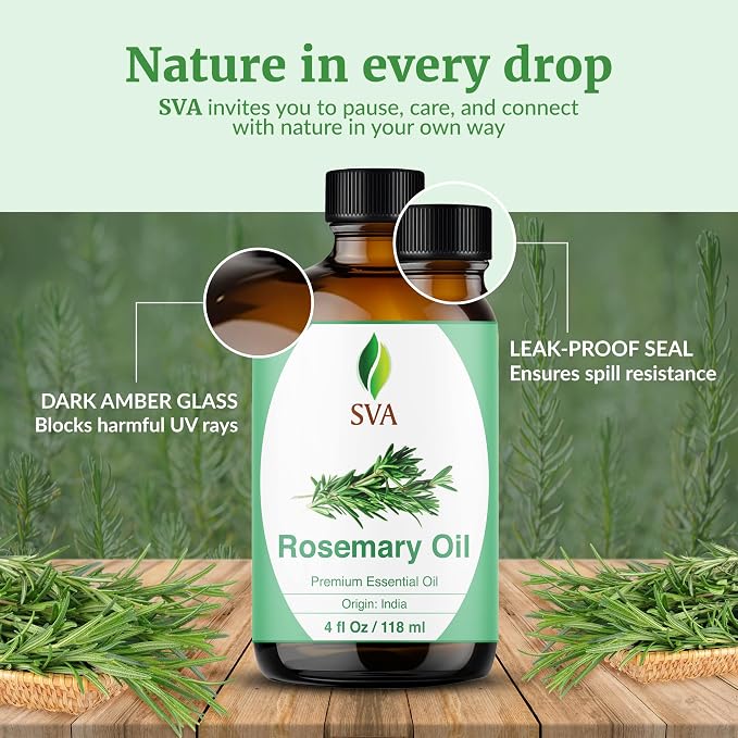 SVA Rosemary Essential Oil – 4 Fl Oz – 100% Natural Rosemary Oil - Image 7