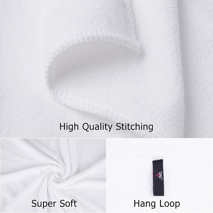 JML Microfiber Bath Towels Set, 6 Pack, Absorbent and Fast Drying, Hair Wrap - Image 7