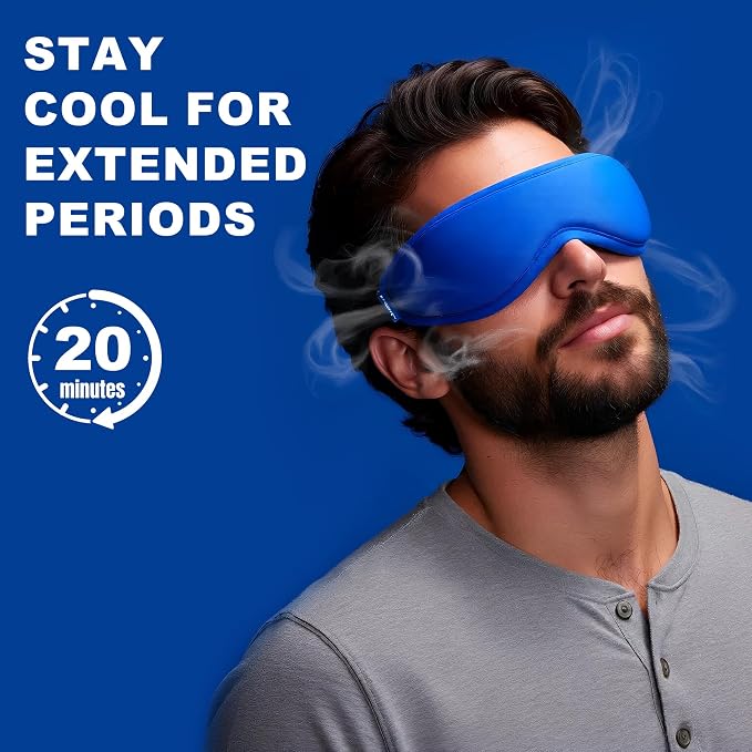 Contoured Ice Eye Mask for Puffy Eyes: Gel Cold Compress for Dark Circles - Image 8