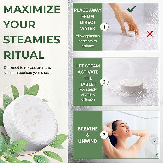 STEAMIES Shower Steamers Aromatherapy Breathe Easy 15 Pack – Premium Eucalyptus - Image 6
