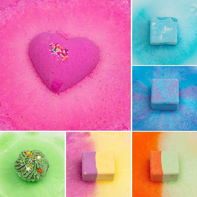 10 Bath Bombs for Kids, Bath Bomb Gift Set, Natural Bubble Bathbombs, Shea - Image 3