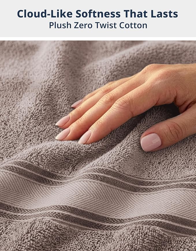 LANE LINEN Luxury 100% Cotton Towels Set 18 – Zero Twist, 6 Bath Towels - Image 4