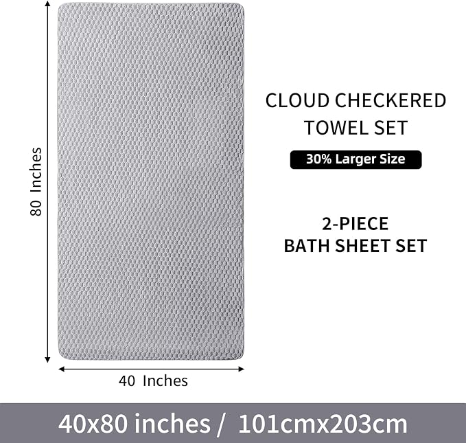 Extra Large Bath Towel Sheet-40x80 Inches Oversized, Super Soft, Quick Dry - Image 7