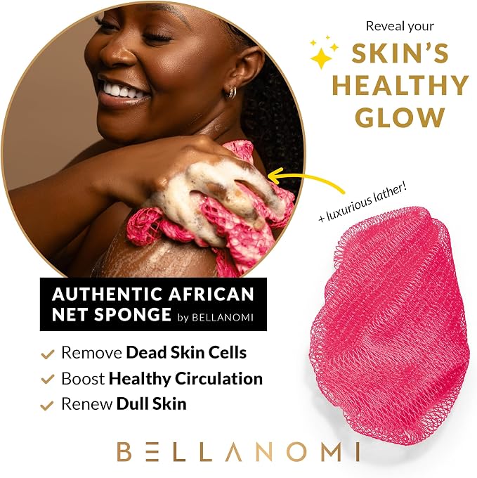 BELLANOMI African Exfoliating Net Sponge, Ethically sourced from Nigeria - Image 5