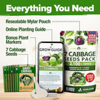 HOME GROWN Cabbage Seeds 7 Variety Mix 2000+ Heirloom Non-GMO, High Germination - Image 7