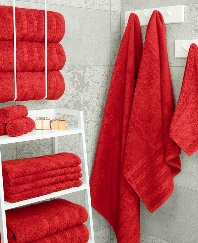 American Soft Linen Luxury 4 Piece Bath Towel Set, 600 GSM 100% Cotton Turkish - Image 2