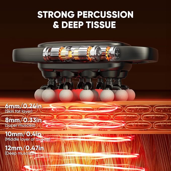 20-Head Massage Gun, Deep Tissue Percussion Massager - Image 2