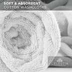 100% Cotton Wash Cloth for face & Body Set of 12, Sustainable, Highly Absorbent - Image 7