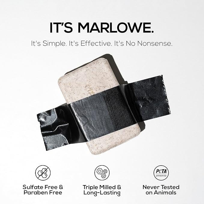 MARLOWE. No. 102 Body Scrub Soap 7 oz, Exfoliating Soap Bar - Image 4