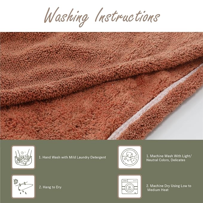 myHomeBody Hair Towel Wrap, Luxury Quick Drying Turban, Ultra Soft Absorbent - Image 6