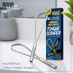 MasterMedi Tongue Scraper for Adults, 100% Stainless Steel Tongue Scrubber for - Image 4