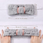 WILLBOND 4 Pack Microfiber Headbands Spa Facial Headbands Makeup Head bands - Image 2